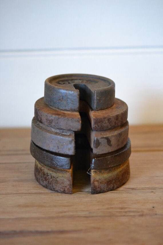 Vintage Cast Iron Kitchen Scales Weights 3 05 Kgs Etsy