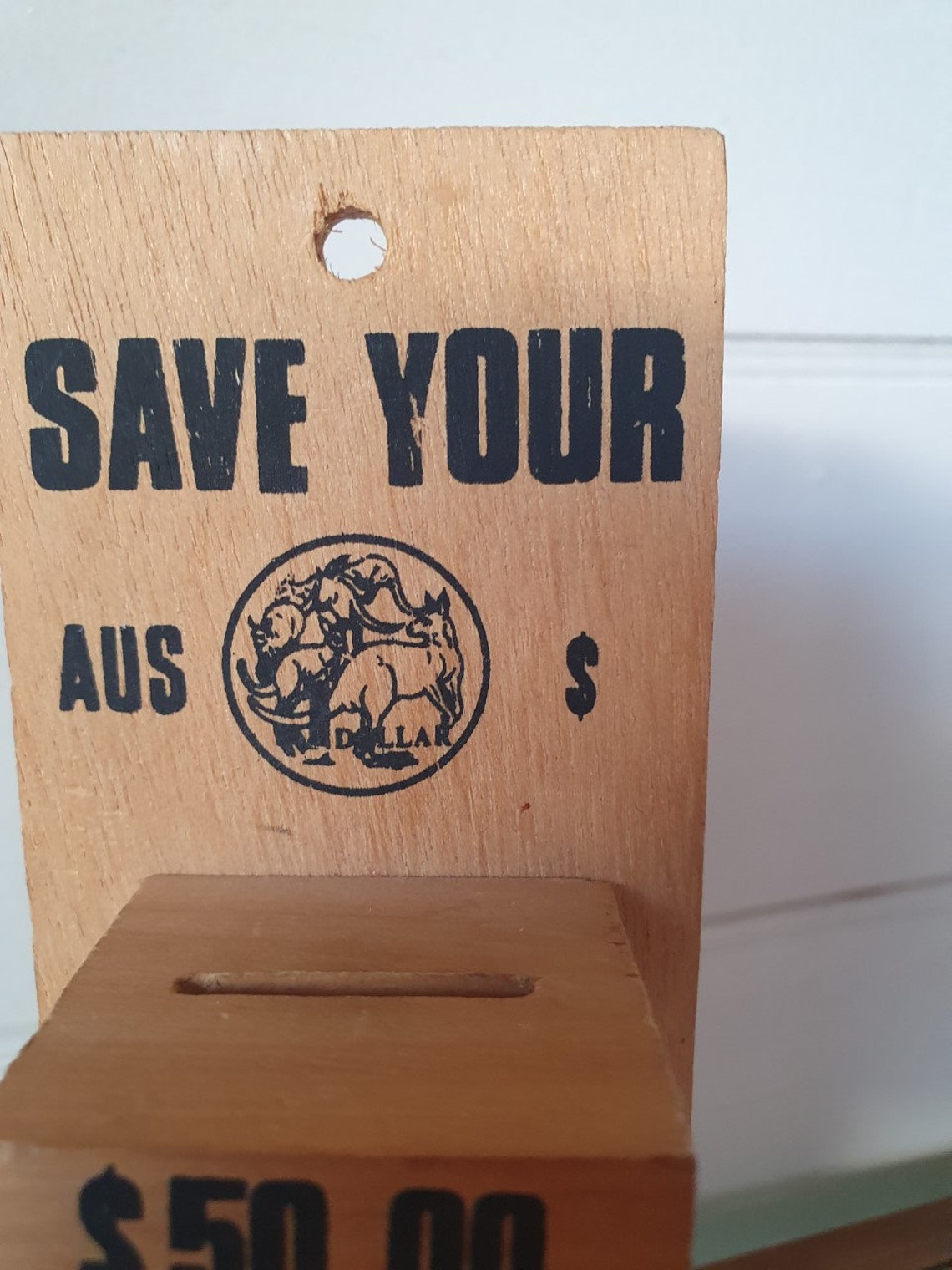 Vintage Money box Australiana retro save your dollars counting Etsy