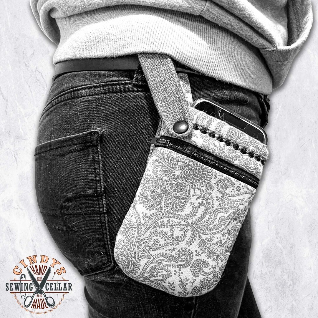 Cell Phone Pouch Secured Around a Belt Loop Etsy