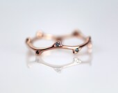 Blue Diamond Ring Rose Gold Ring, Rose Gold Tree Ring Blue Diamond, 14k Solid Gold Ring, Genuine Natural Blue Diamond Ring,Blue Diamond Ring