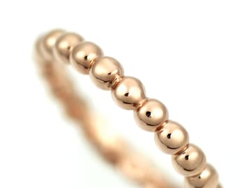 14k Gold Ring, Solid Gold Ring 14k, Gold Ring Simple, Gold Rings for Women, Unique Gold Ring, Rose Gold Ring, Rose Gold Band-Large model
