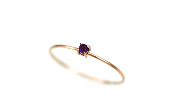 Simple amethyst best sale ring