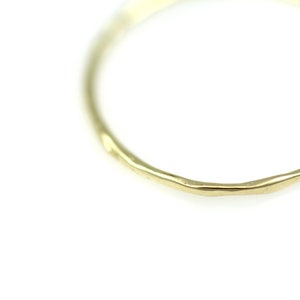 Dainty Gold Ring, Delicate Gold Ring, 14k Solid Gold Stacking Ring, Gold Branch Ring, Simple Gold Band, Hammered Ring,Promise Ring,Tiny ring image 3