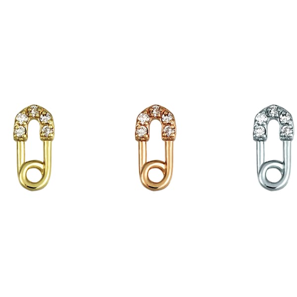 Safety Pin Piercing Etsy