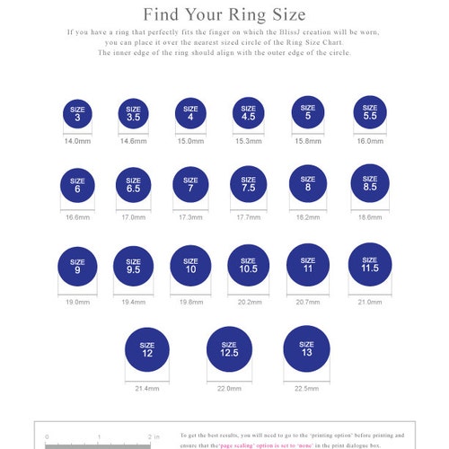 free printable ring sizer find your ring size paper ring etsy uk