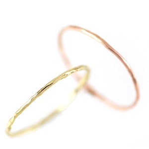 Dainty Gold Ring, Delicate Gold Ring, 14k Solid Gold Stacking Ring, Gold Branch Ring, Simple Gold Band, Hammered Ring,Promise Ring,Tiny ring