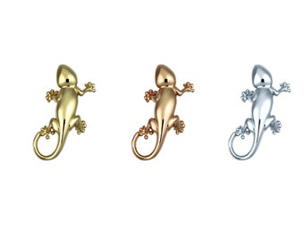 14K Lizard Gold Earring, Solid Gold Earring, Lizard Gold Earring, 14K Gold Piercing, Solid Gold Piercing, Gold Piercing, Gold Stud