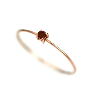 Garnet Ring Gold, Garnet Ring, Natural Garnet Ring, Simple Garnet Ring, Gold Ring Garnet, Birthstone Ring, 14K Solid Gold, Mothers Rings