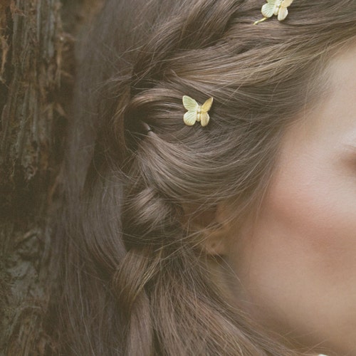 Butterfly Hair Accessories Gold Butterfly Bobby Pins Butterfly Etsy