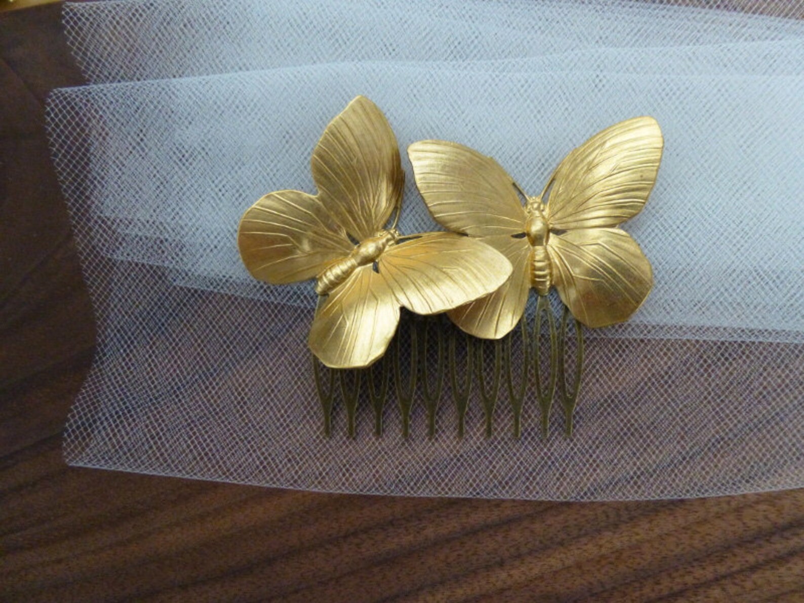 Butterfly Hair Comb Gold Butterfly Hair Accessories Bridal Etsy
