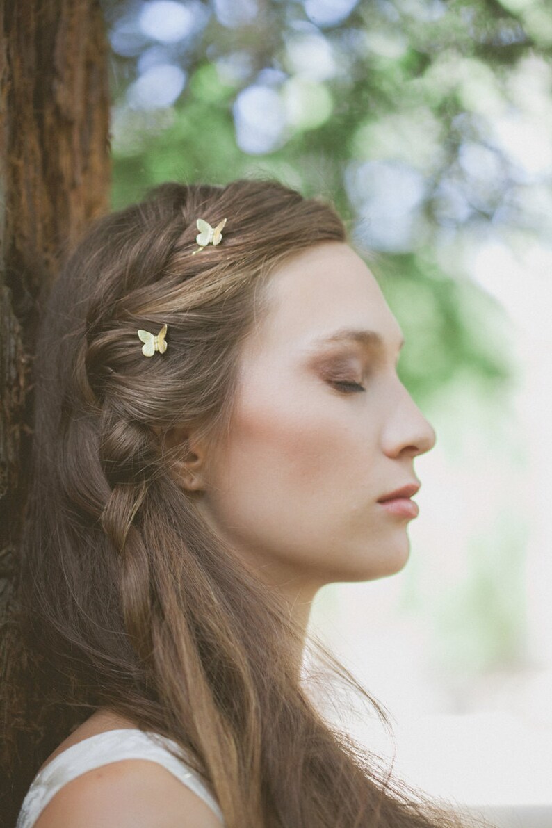 Gold Butterfly Hair Clips Butterfly Hair Pins Butterfly Bobby Pins Wedding Hair Pins Wedding Bobby Pins Wedding Hair Clips Woodland Weddings