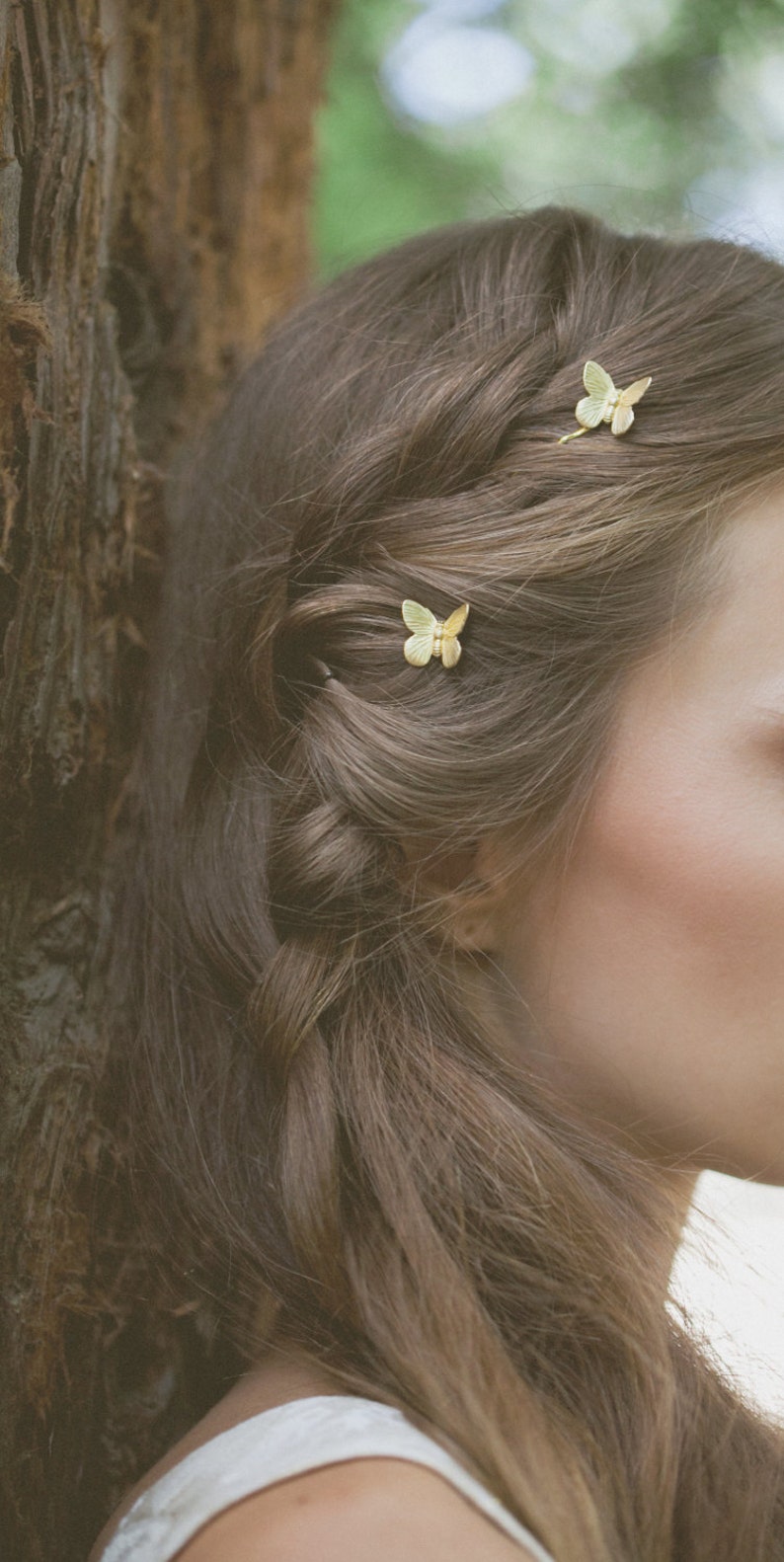 Gold Butterfly Hair Clips Butterfly Hair Pins Butterfly Bobby Pins Wedding Hair Pins Wedding Bobby Pins Wedding Hair Clips Woodland Weddings