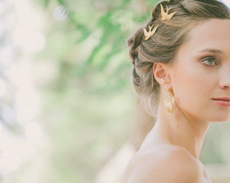 Wedding Hair Accessories Ideas for Boho Chic Brides, Gold Bohemian Wedding Bobby Pins