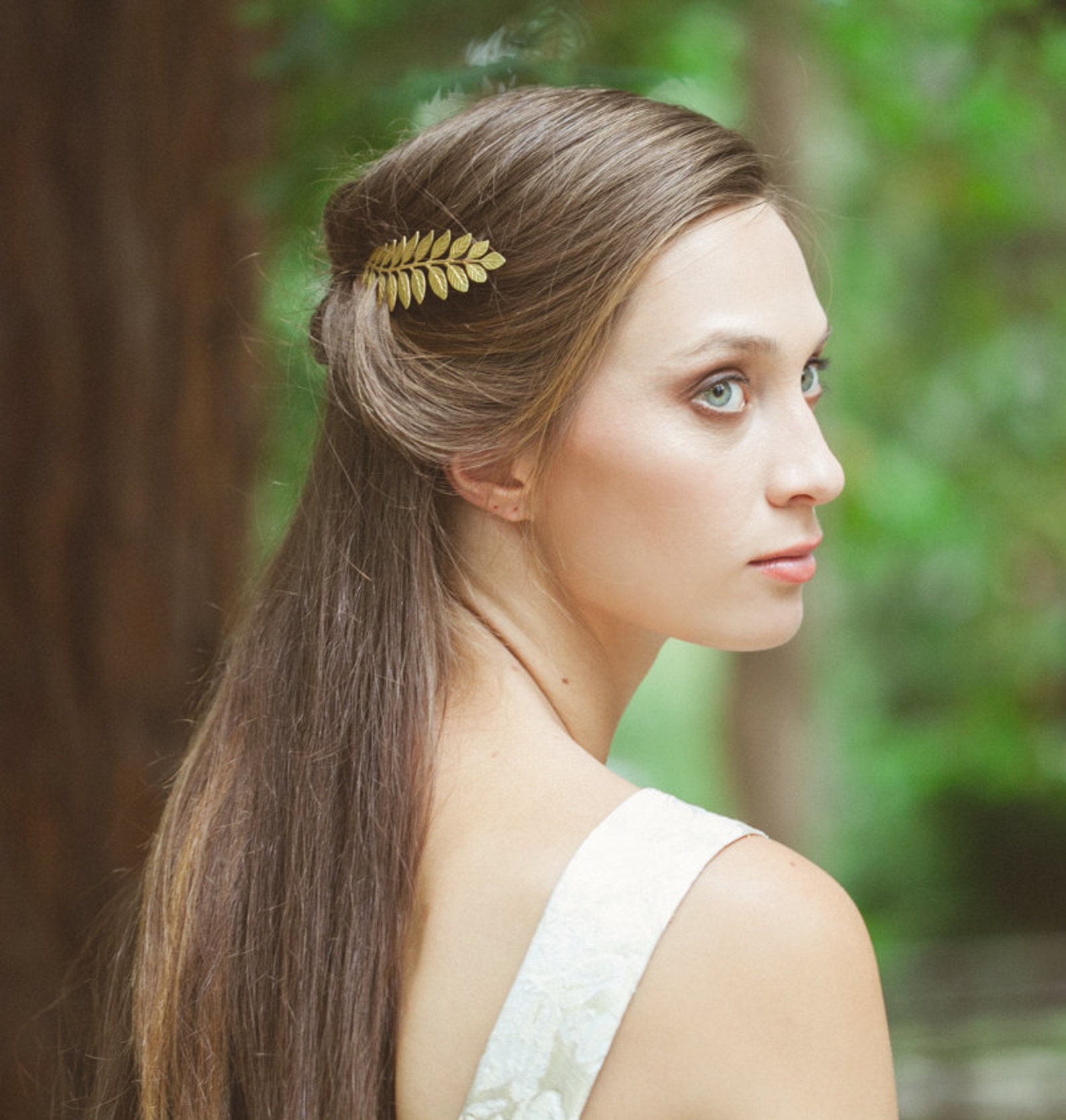 Gold Laurel Leaf Hair Clip Laurel Leaf Hair Pin Laurel Leaf Etsy