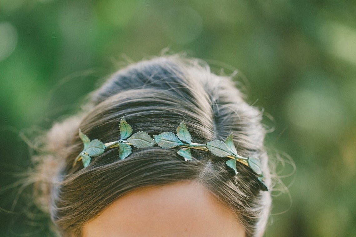 Green Leaf Headband Leaf Tiara Leaf Crown Woodland Tiara Woodland