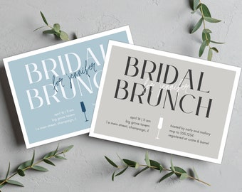 Bridal Brunch Invitation Template: Canva Template, Bridal Shower Invite, Modern Brunch Invitation, Editable Template