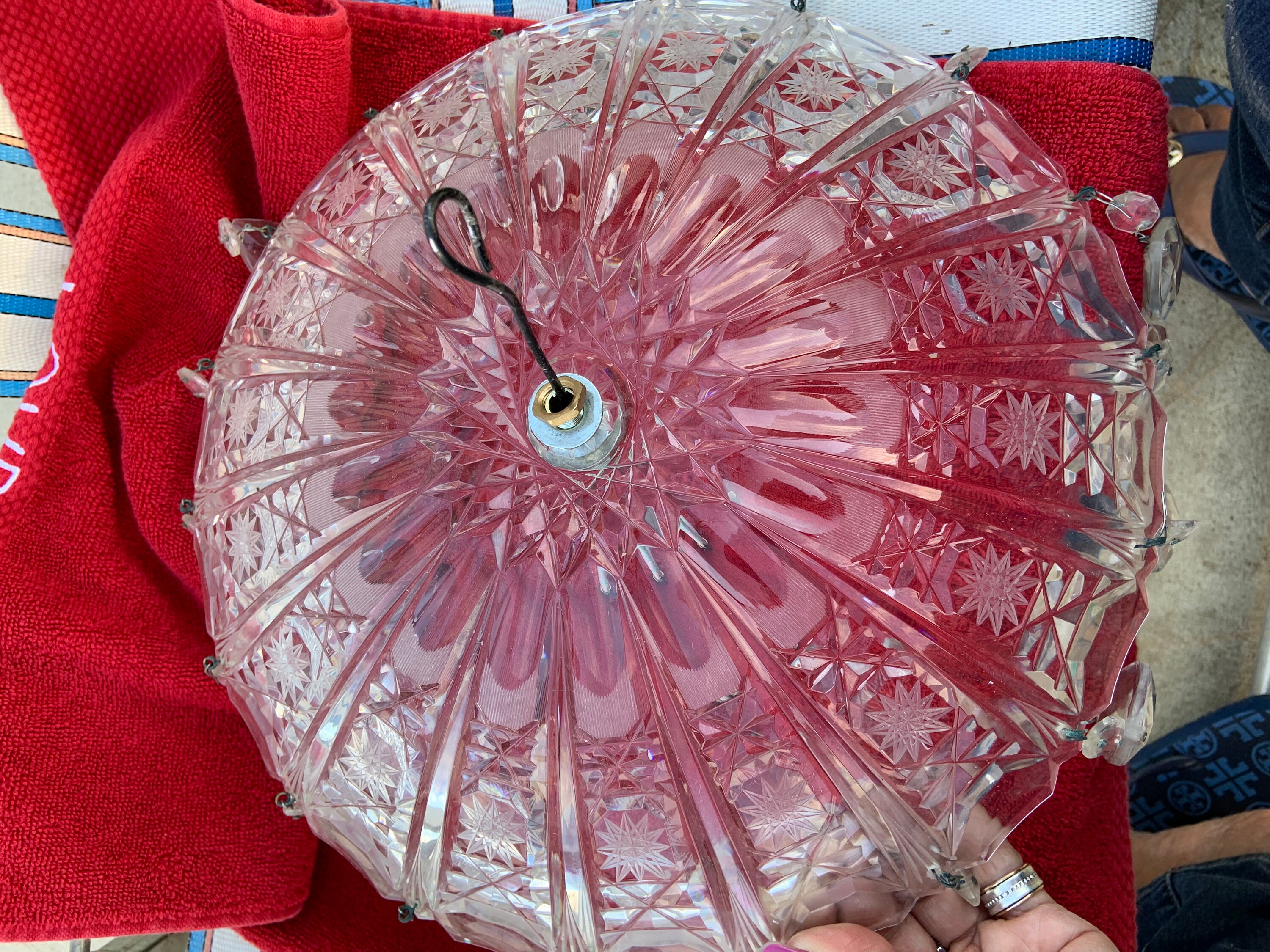 Vintage Crystal Lamp/light Cover Etsy