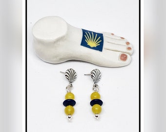 Camino de Santiago Sterling Silver Camino Shell Earrings