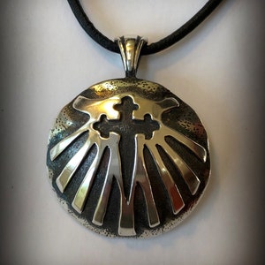 Camino de Santiago Cross of St. James Silver Shell and Cross Pendant Camino Jewelry image 1