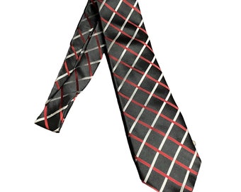 6850 Donald J Trump Collection Black with Red Strips Mens Necktie, Tie