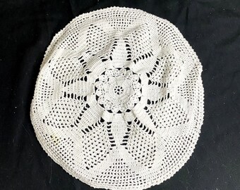 6334 Set of 9 Circular Handmade Crochet Doilies