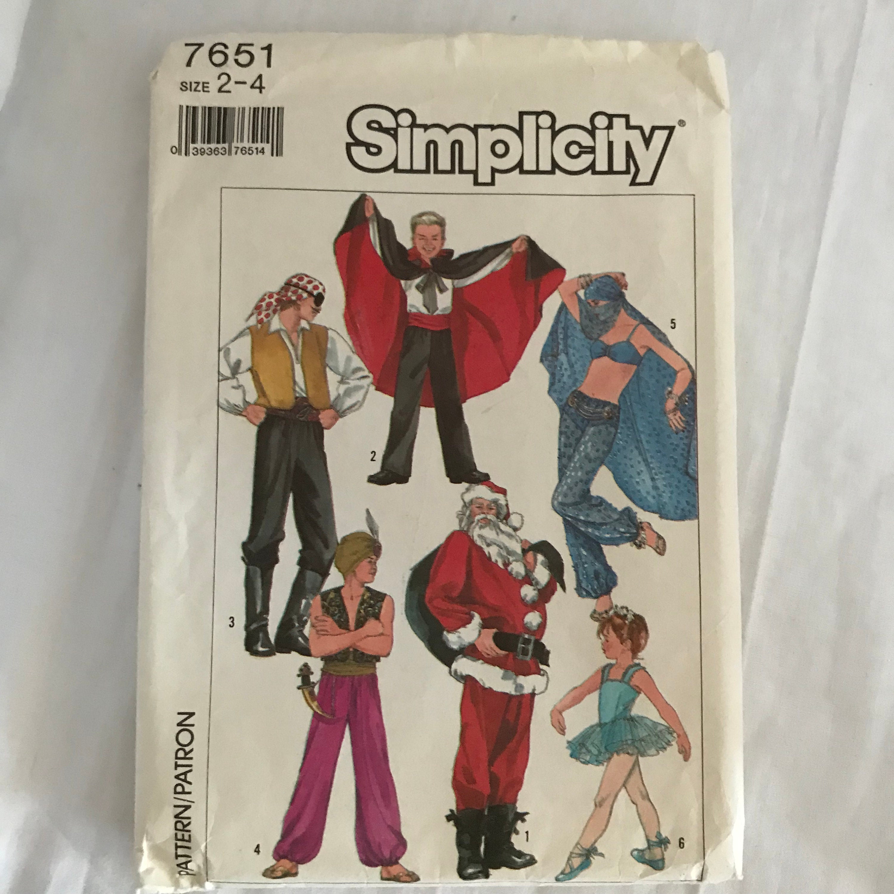 Simplicity 2159 Coat belt Belly Dancer Bollywood Gypsy Costume pattern NEW Uncut