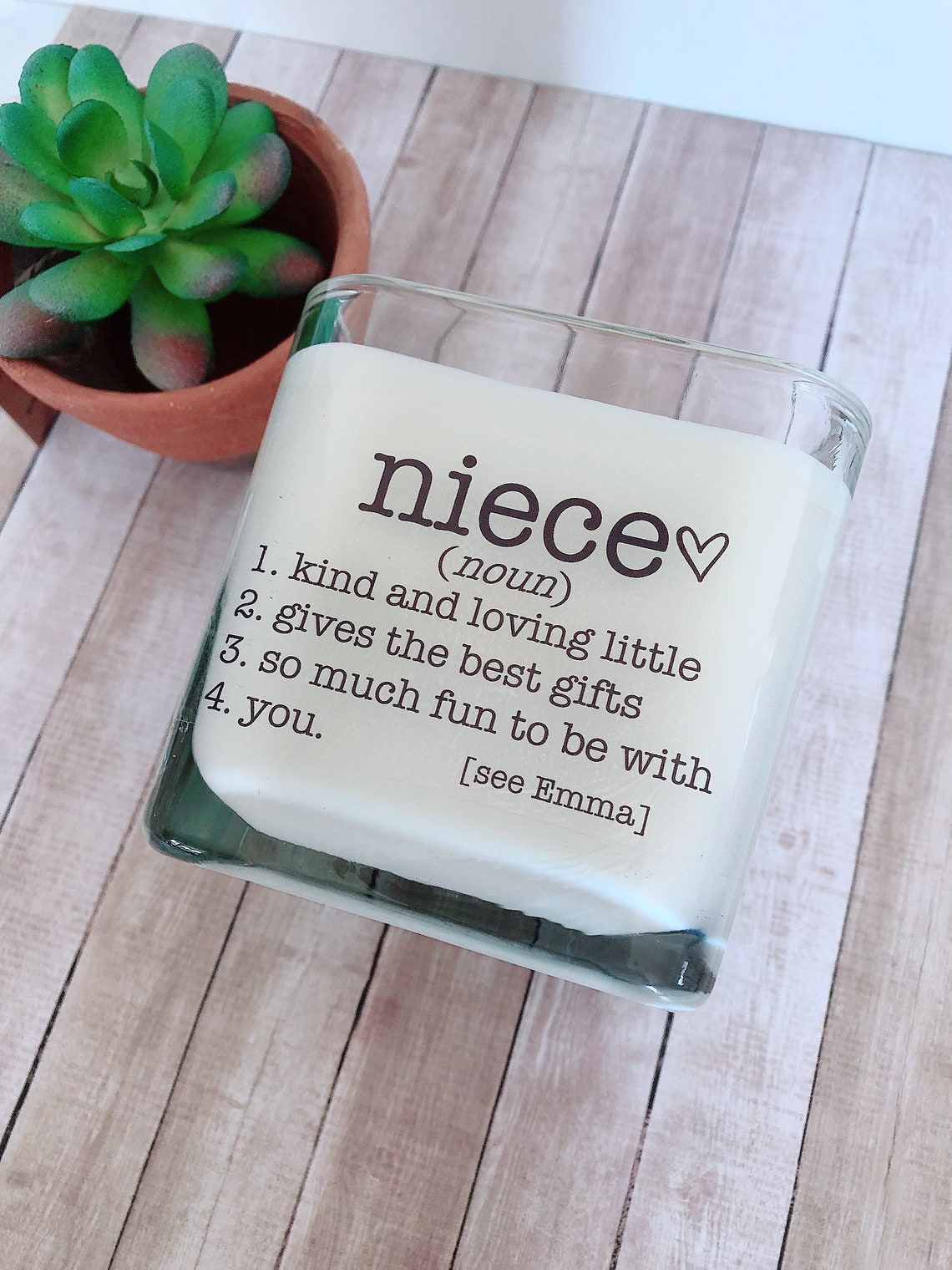 NEW Personalized Niece Candle Gift Niece Wedding Gift Niece Etsy
