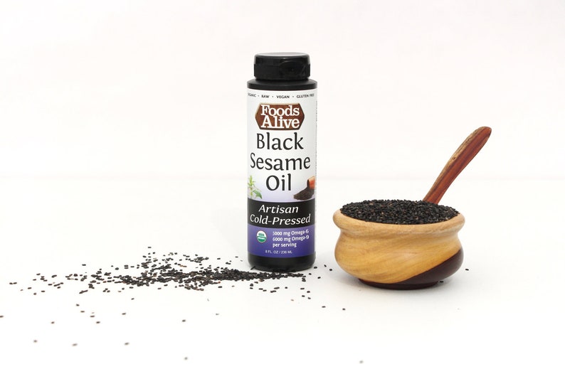 Organic Black Sesame Seed Oil 8oz Etsy