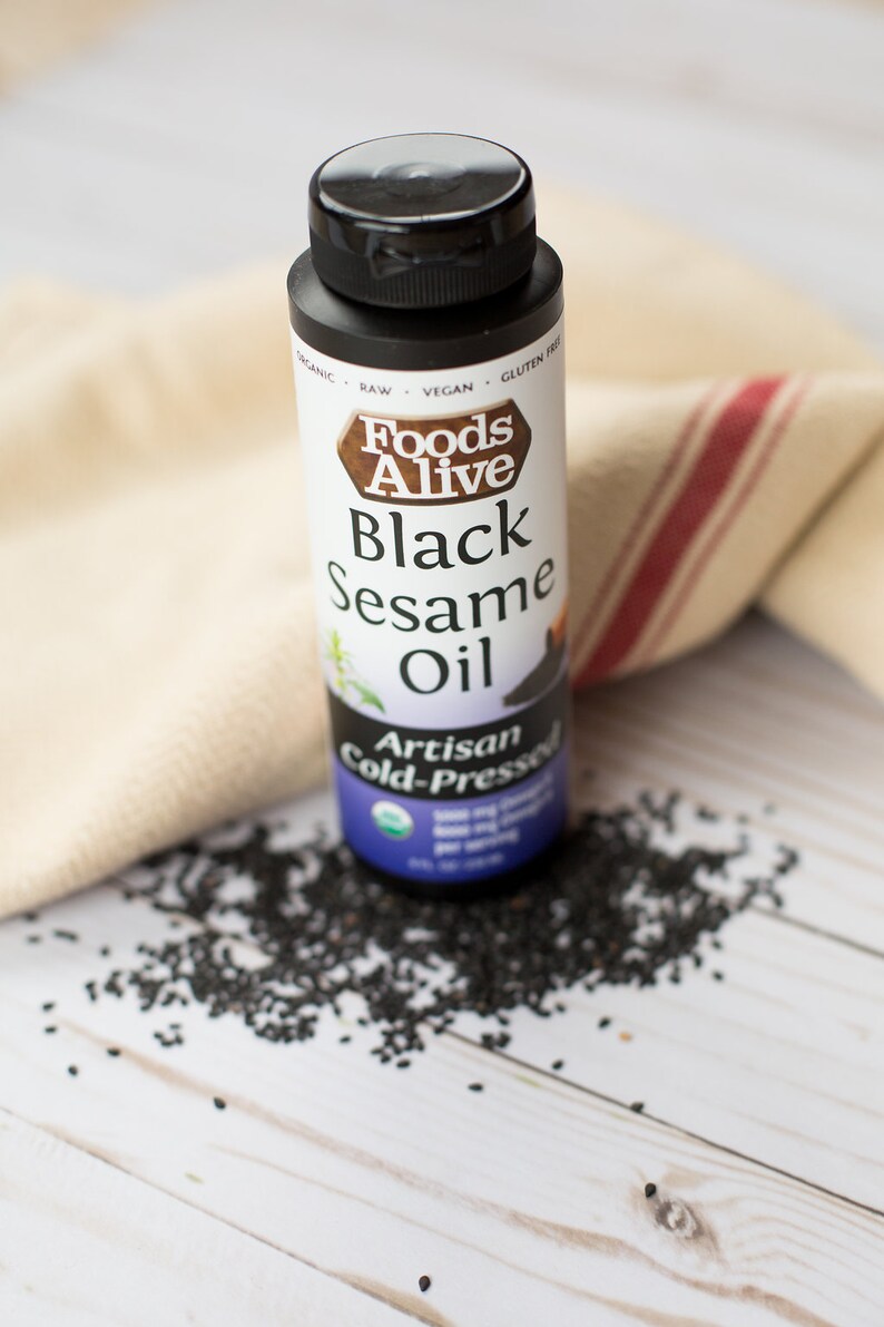Organic Black Sesame Seed Oil 8oz Etsy
