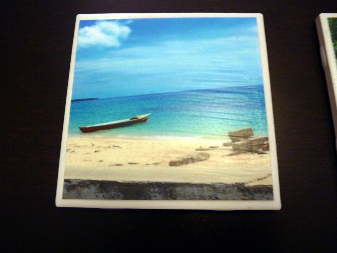 Jamaica Photo Tile Coasters Set of Four Etsy