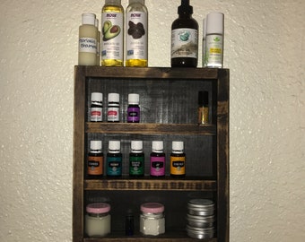 Essential Oil Wood Shelf//Essential Oil Storage//Bathroom Shelf//Hanging Shelf//Essential Oil Rack//Essential Oil Organizer//