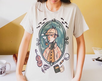 Sherlock Holmes Portrait T-Shirt | Bookish Literary Clothing