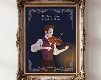 Sherlock Holmes Kunstdruck: Literarisches Geschenk für Leser