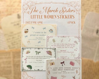 Little Women Sticker Pack: Buch-Zitat-Vinyl-Sticker