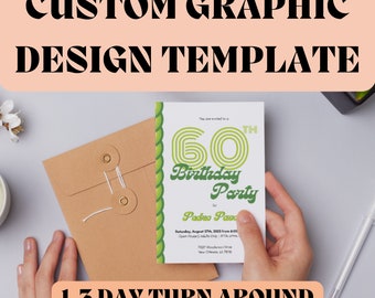 Plantilla de diseño gráfico/PERSONALIZADO para ocasiones especiales, plantilla canva personalizable, diseño de marca personal