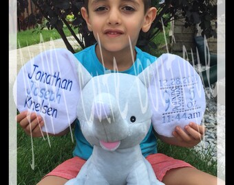 Personalized elephant stuffed animal