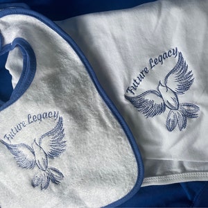 Future Legacy Baby Bibs and Receiving Blanket