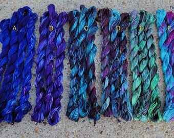 Embroidery Thread 100% cotton, 27 yards DMC size 5, Hand Dyed Color *Colors will vary from screen to screen “2/23/24” Drop