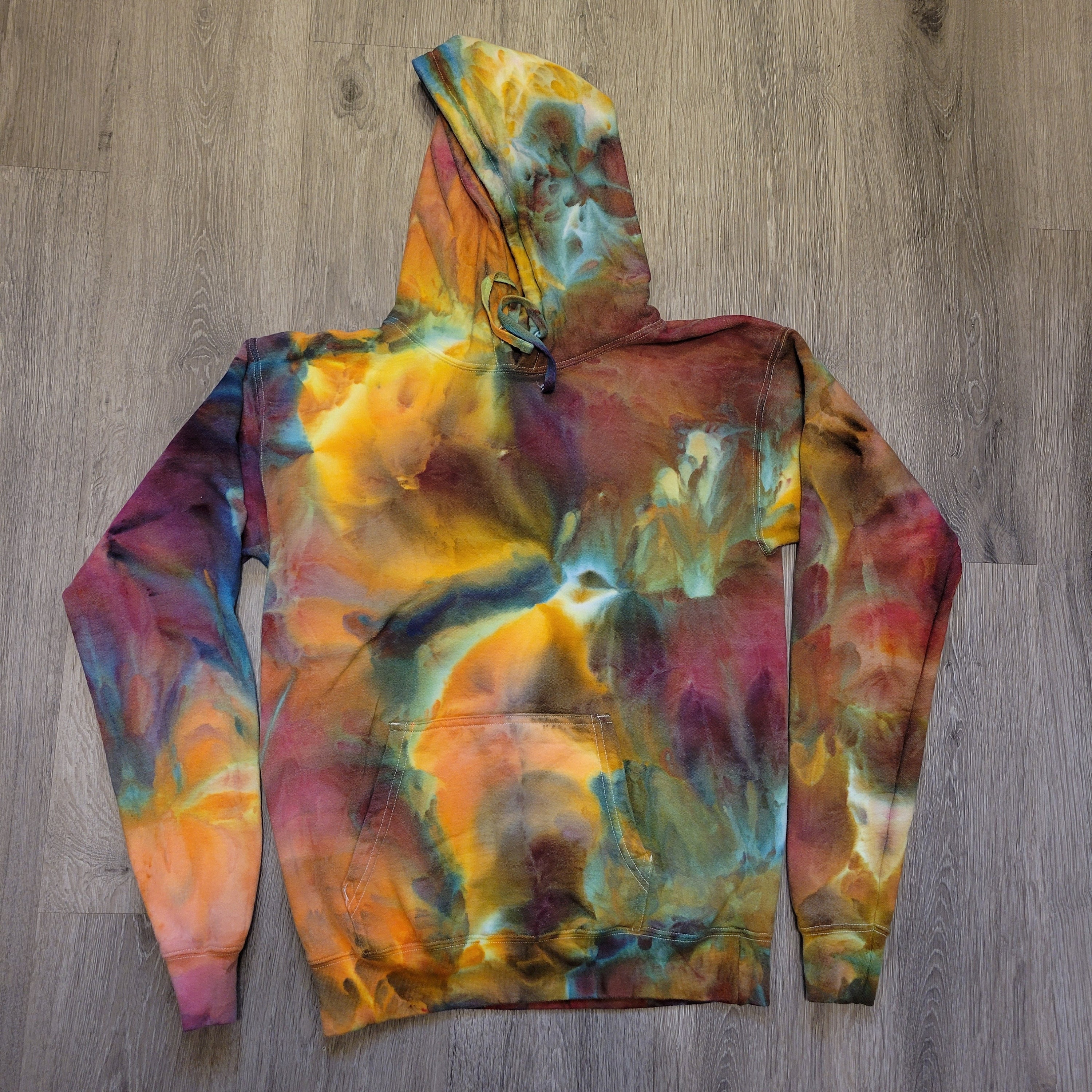 Yellow tie dye nike hoodie sale