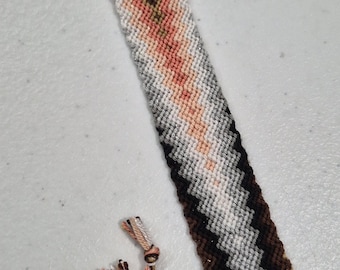 Sparkly Pink, Brown & Gray Arrowhead Design Macrame Friendship bracelet, boho, hippie, family, summer, tour, festival wear,