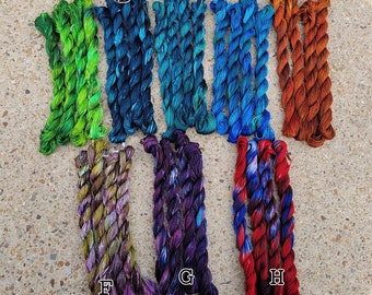 Embroidery Thread 100% cotton, 27 yards DMC size 5, Hand Dyed Color *Colors will vary from screen to screen “2/16/24” Drop