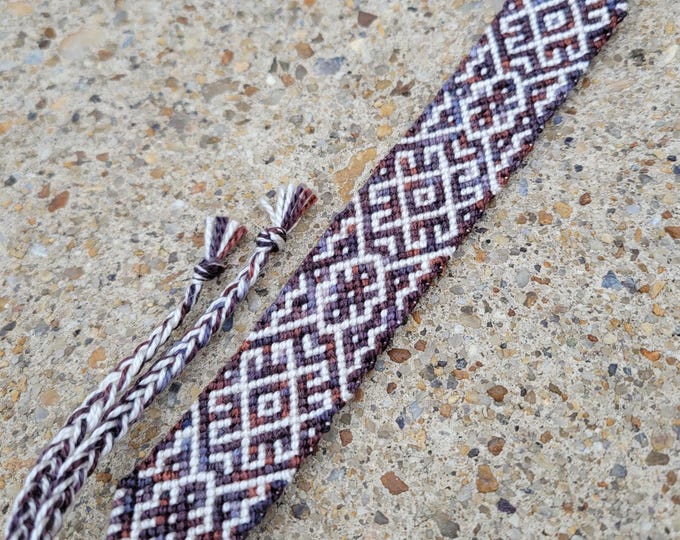 Featured listing image: Symmetrical Aztec Bracelet, Hand Knotted, cotton