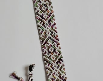 Symmetrical Aztec Bracelet, Hand Knotted, cotton