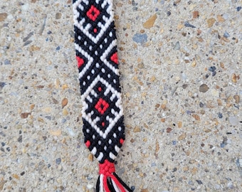 Aztec Keychain, Red & Black