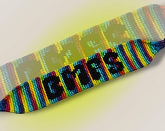 BMFS Bracelet, Rainbow & Black, Cotton