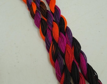 Embroidery Thread 100% cotton, 13 & 27 yards DMC, Hand Dyed Color *Colors will vary from screen to screen "Bellus" 9/15