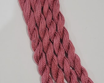 Embroidery Thread 100% cotton, size 5, 10 yards " First Love" (antique rose mauve)