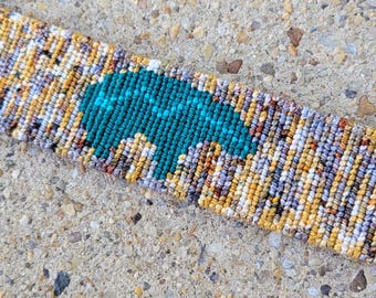 Zuni Bear Hand knotted Bracelet