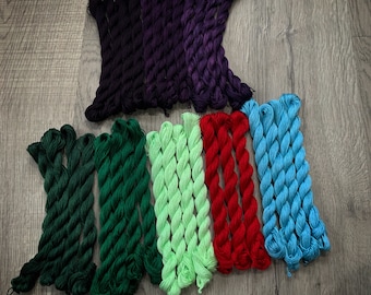 Embroidery Thread 100% cotton, 27 Yards of DMC size 5, Hand Dyed Color: 10/21 Drop *Colors will vary from screen to screen