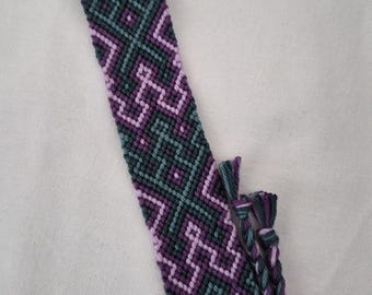 Micro macrame Purples and Teal Blue Friendship Bracelet